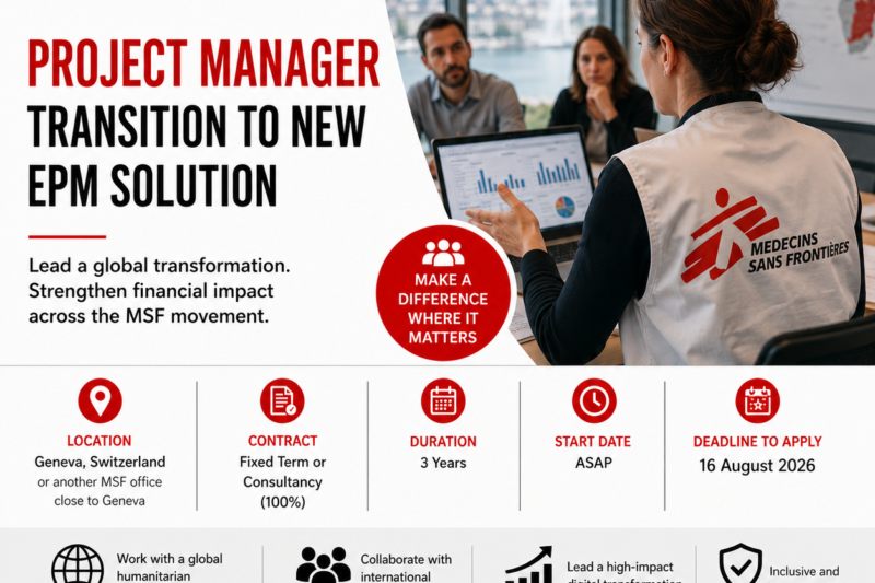 MSF Project Manager Jobs 2026 | Lead the Transition to a New Enterprise Performance Management (EPM) Solution