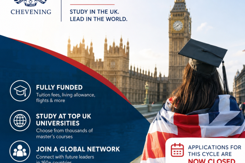 Chevening Scholarships 2027–2028: Fully Funded UK Master’s Scholarships for Future Global Leaders