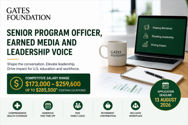 Gates Foundation Senior Program Officer Jobs 2026 | Salary Up to USD 285,500