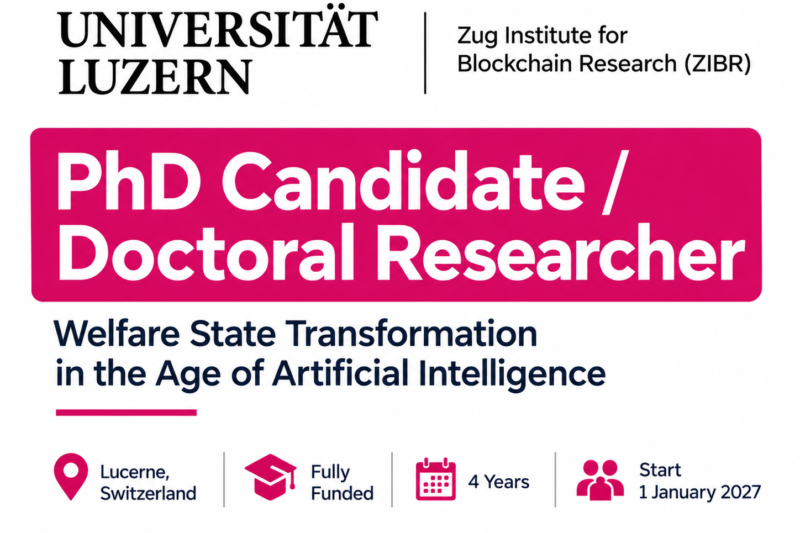 Fully Funded PhD Position in Switzerland 2027 | University of Lucerne