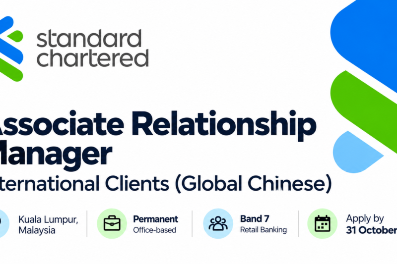 Standard Chartered Jobs 2026: Associate Relationship Manager in Kuala Lumpur, Malaysia