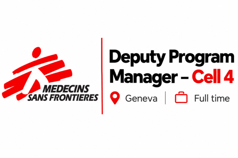 MSF Deputy Program Manager Job in Geneva, Switzerland 2026 | Salary Up to CHF 129,348