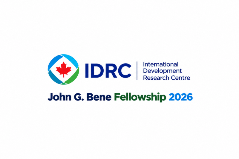 John G. Bene Fellowship 2026: Up to CA$30,000 for Graduate Research
