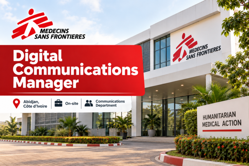 Digital Communications Manager Job at MSF WaCA 2026 – Abidjan, Côte d’Ivoire