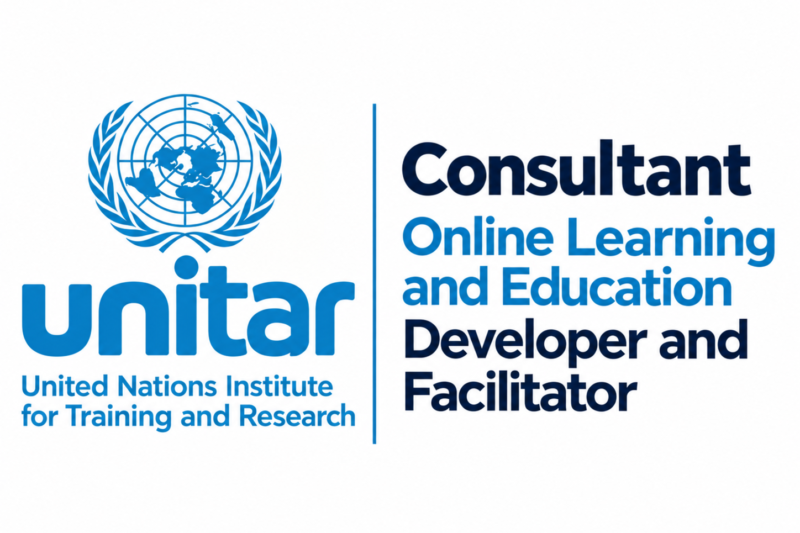 UNITAR Consultant Job 2026: Online Learning and Education Developer and Facilitator