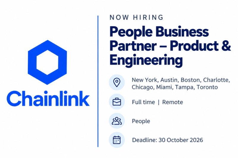 Chainlink Labs Jobs 2026: Remote People Business Partner – Product & Engineering