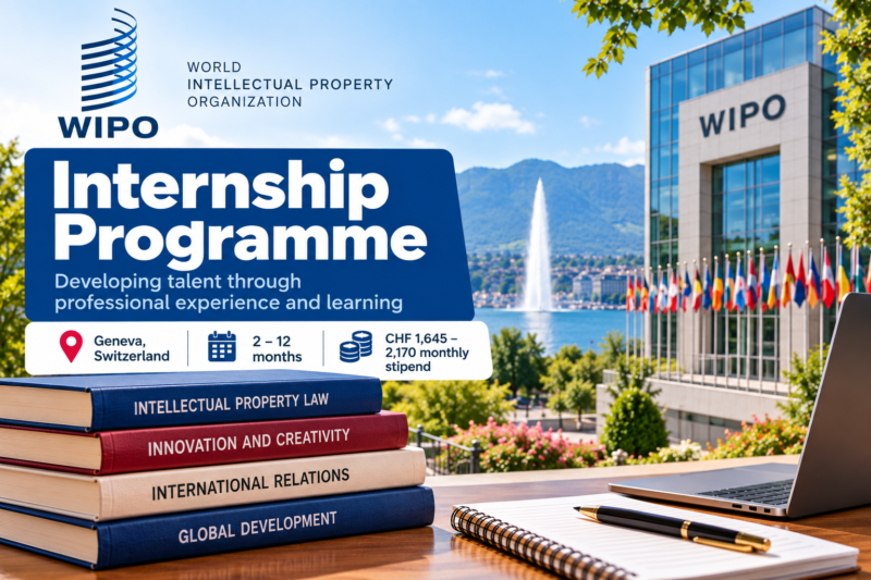 WIPO Internship Programme 2026: Earn Up to CHF 2,170 Monthly in Switzerland