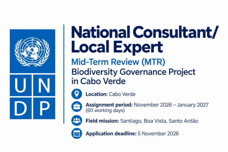 UNDP Consultancy 2026: National Biodiversity Governance Expert in Cabo Verde